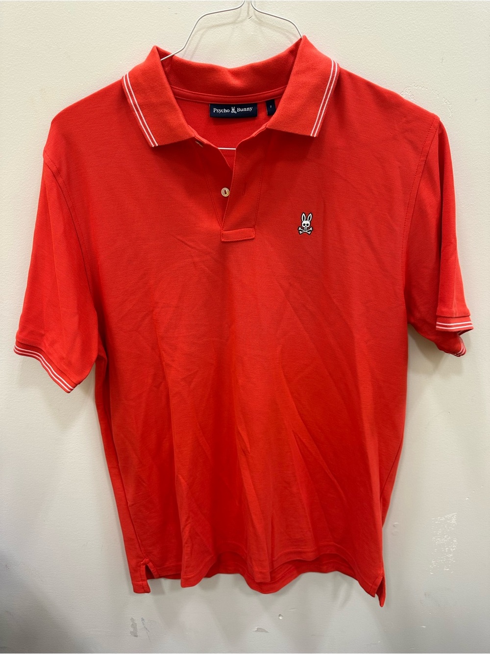 Psycho Bunny Red Polo with White Trim